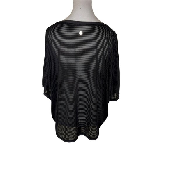Lululemon Lean In W3AJXS Mesh Back Short Sleeve Top Size M - Picture 2 of 5
